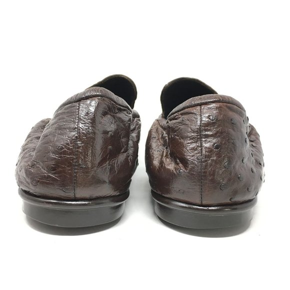 Prada Loafers Shoe Sz 7 UK/8 US Brown Full Ostrich main image 2